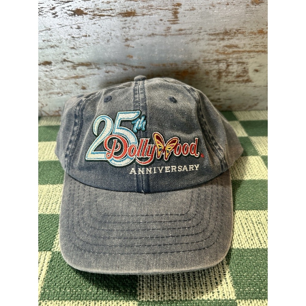 Dollywood 25th Anniversary Hat Denim Cap Strap Back Fast Shipping